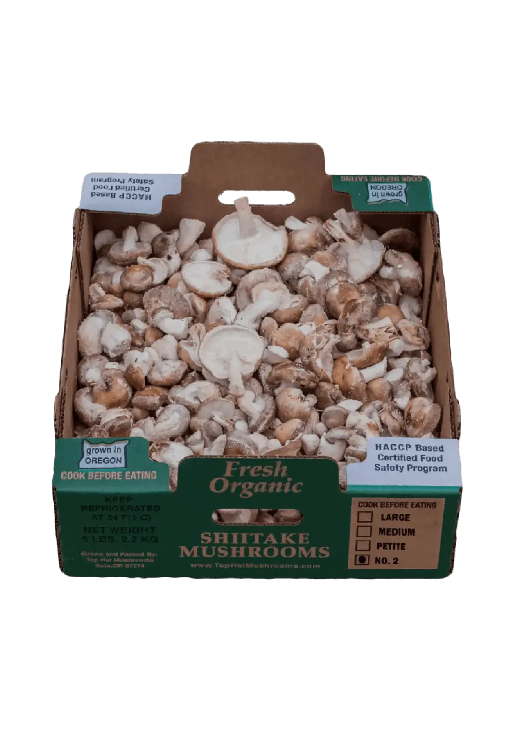 Boxed Medium Organic Shiitake Mushrooms 